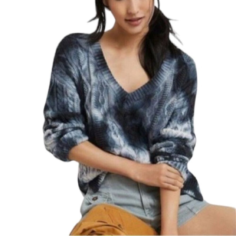 Anthropologie Pilcro Joni Tie Dye Cable
Knit Sweater Size XS